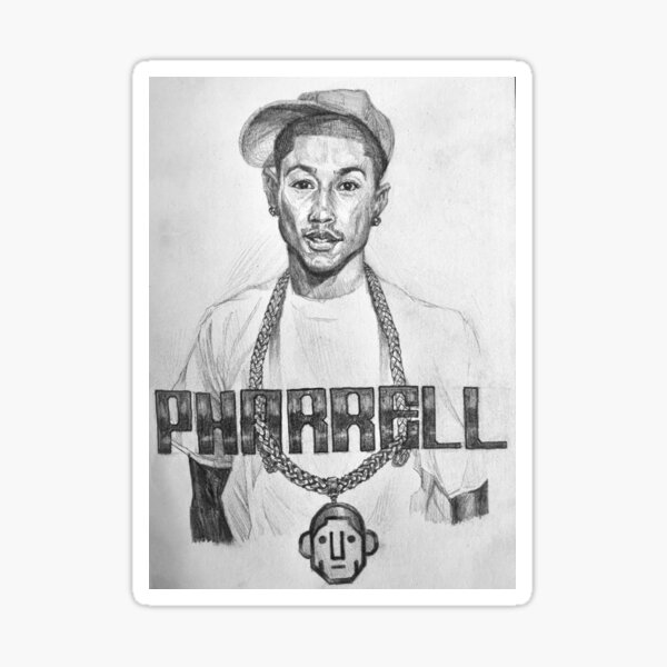 Vista previa del artículo con la obra «Pharrell Williams», diseñado y vendido por RadPuppy-Cool.