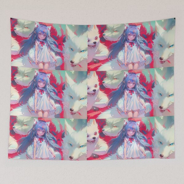 Item preview, Wolf Girl White designed and sold by Stefo2AIPics.