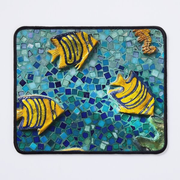 Item preview, YELLOW ANGELFISH MOSAIC designed and sold by BridgetBresser.
