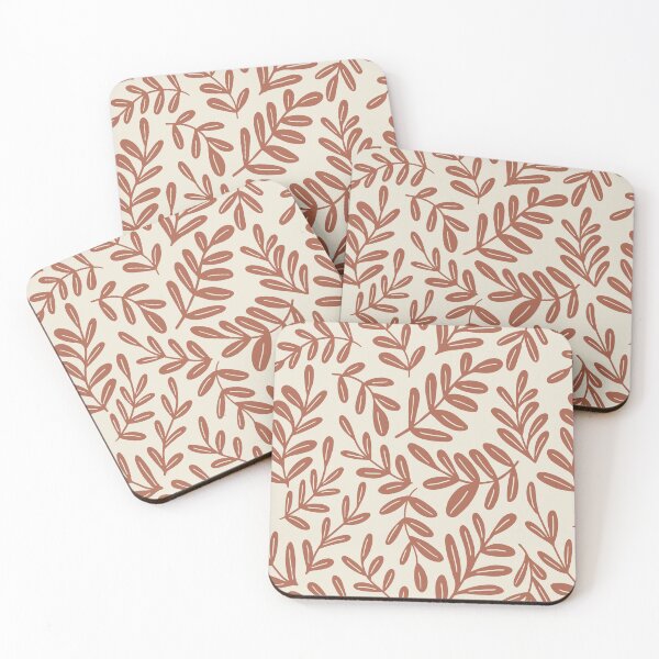 Item preview, Hojas de bosque de otoño en terracota designed and sold by Illustrated by Nat.