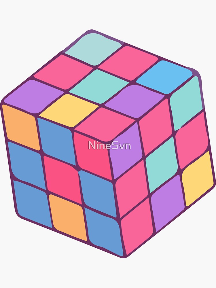 Neon Cube - Rubik's Cube Inspired Design for people who know How