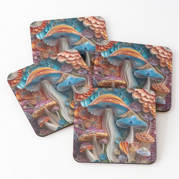 Item preview, Enchanting Cottage Core Mushrooms: Artistic and Vibrant Image designed and sold by TribalNative.