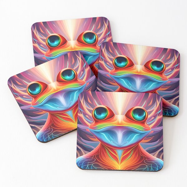Item preview, Froggy Animal Spirit (17) - Trippy Psychedelic Frog designed and sold by TheThirdEye.
