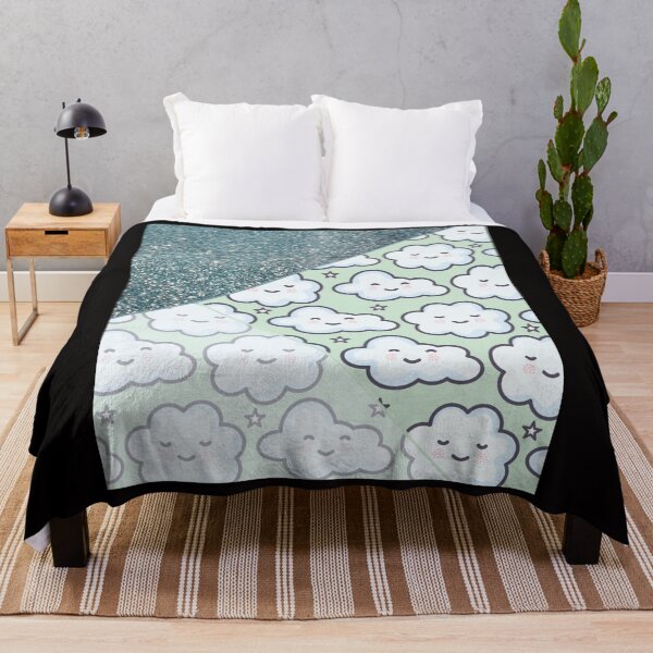 Item preview, cute green cloud sparkling pattern  designed and sold by SHAYLEAANCROFT.