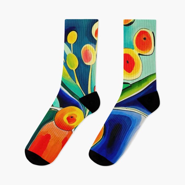 Artikelvorschau, Abstrakte Aquarellblumen in einer roten Vase Stilllebenmalerei entworfen und verkauft von Vicky Brago-Mitchell®.