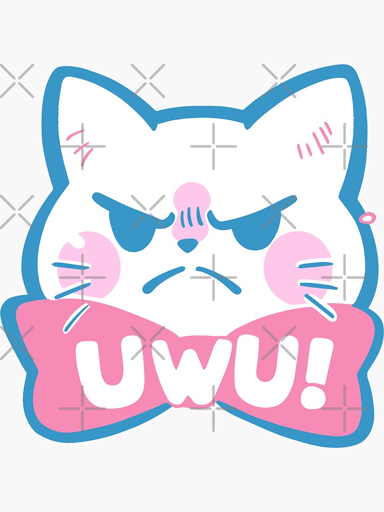 Uwu Cat Stickers Sticker for Sale by Rinomano