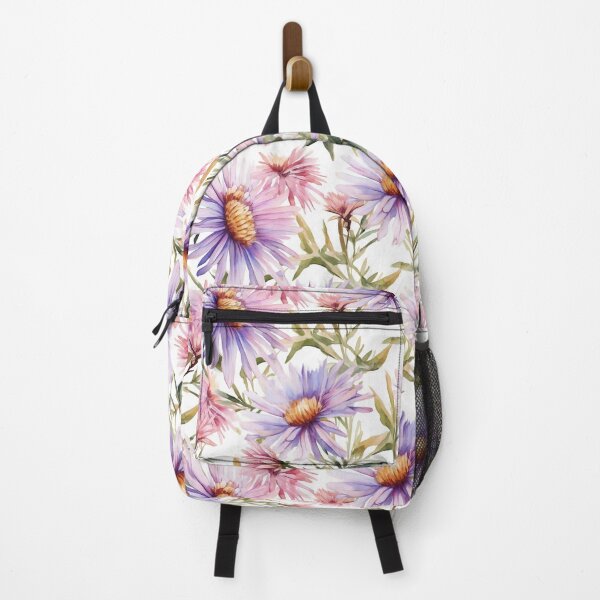 Item preview, Watercolor Wildflower New England Aster Pattern 1 designed and sold by DigitalPatternx.