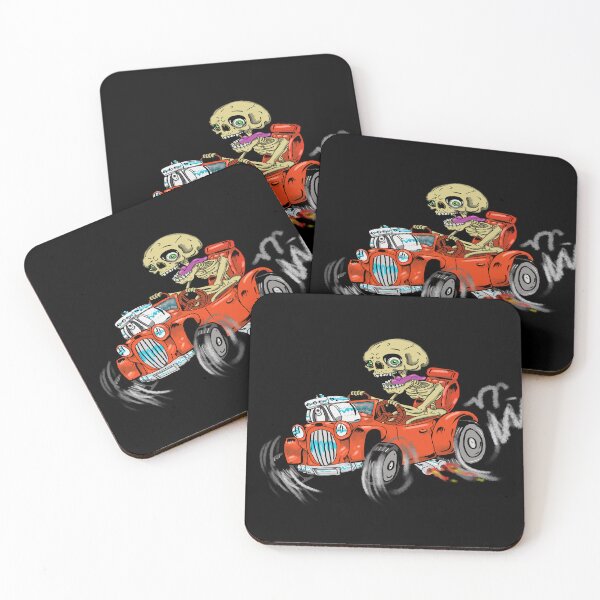 Item preview, Fully Sick Colour  Hot Rod driving Skeleton Boss designed and sold by SilentlyRob668.