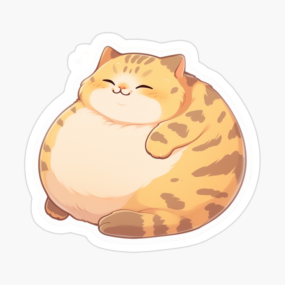 Kawaii Cartoon Fatty Cat Stickers 45 Pcs — A Lot Mall
