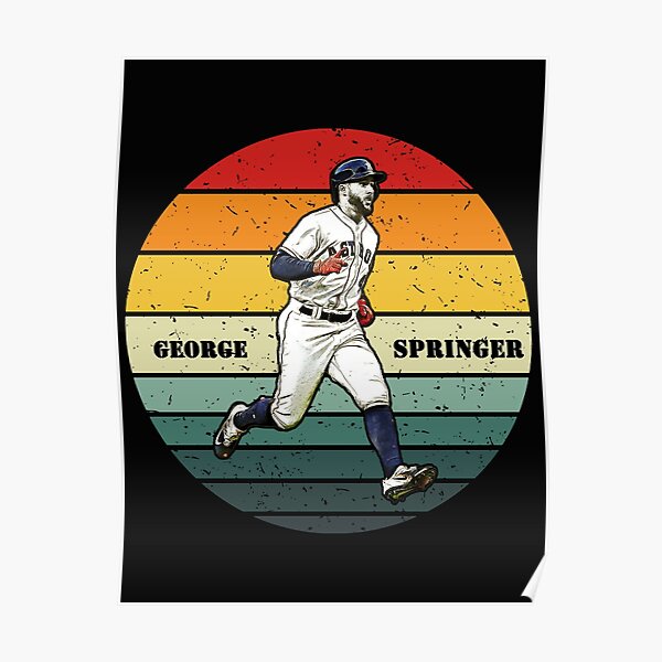 UgaNi George Springer Baseball Player Posters Art Print Wall Photo Paint  Poster Hanging Picture Family Bedroom Decor Gift 20x20inch(50x50cm)