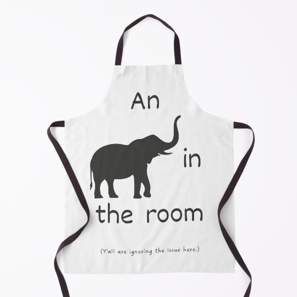 Artikelvorschau, Idiom „Elefant im Zimmer“ (dunkelgrau) entworfen und verkauft von Idioms4u.
