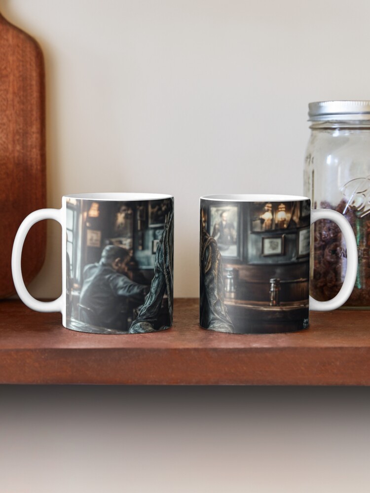 Thumbnail 2 of 6, Coffee Mug, Alien in a  Public House designed and sold by LenCarol.
