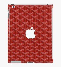 Red Goyard apple iPad Case/Skin