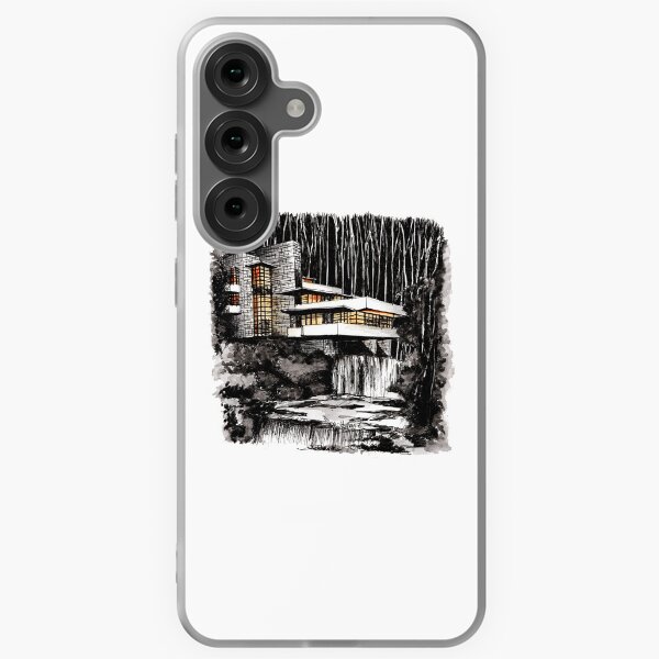 Item preview, Watercolor Fallingwater House architecture  designed and sold by FreehandSketch.