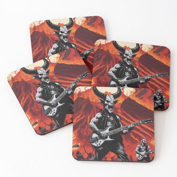 Item preview, Demons and Wolves Jamming on Guitars designed and sold by CaelumRaven.