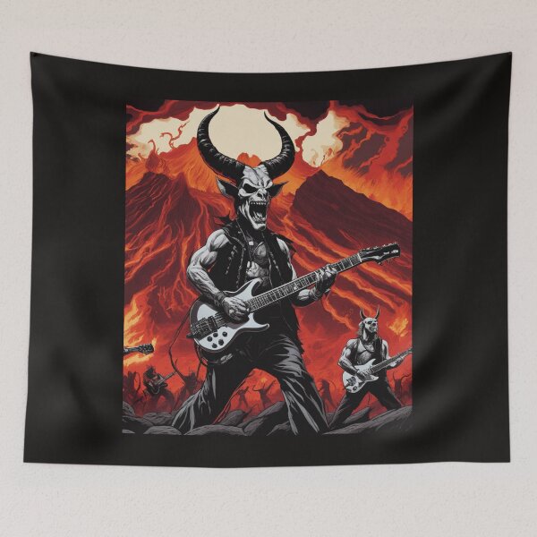 Item preview, Demons and Wolves Jamming on Guitars designed and sold by CaelumRaven.