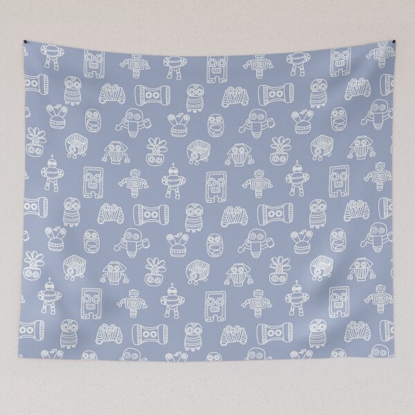 Item preview, So Many Robots Whoo (Cool Blue) designed and sold by babyrage.