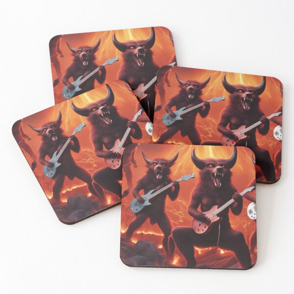 Item preview, Demons and Wolves Shred Guitars Together designed and sold by CaelumRaven.