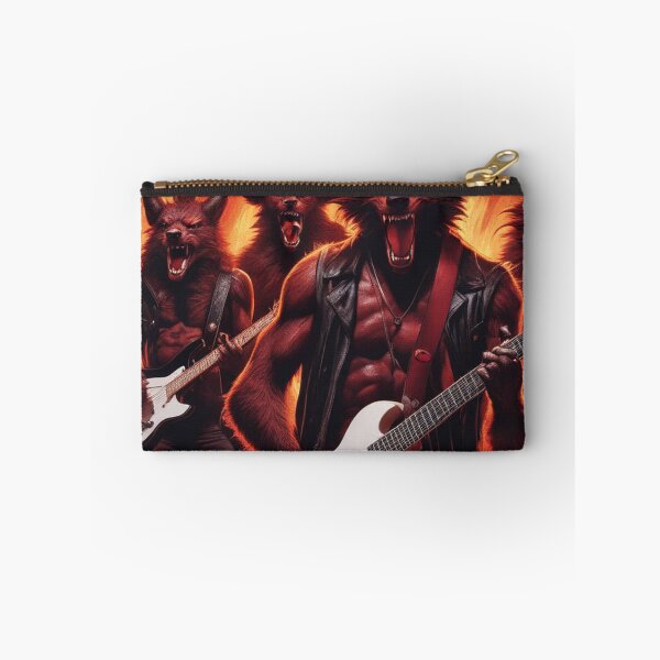 Item preview, Guitar Demons and Howling Wolves Unite in Unique Art designed and sold by CaelumRaven.