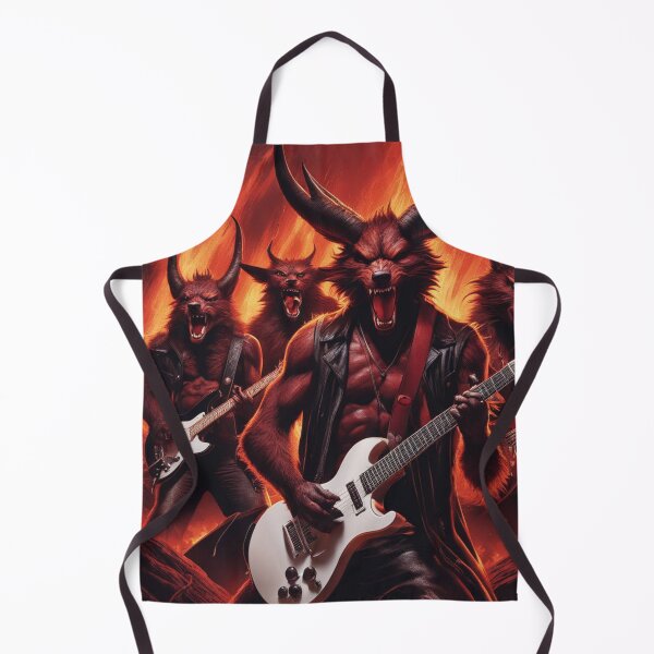 Item preview, Guitar Demons and Howling Wolves Unite in Unique Art designed and sold by CaelumRaven.