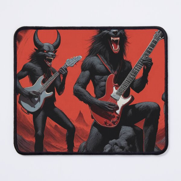 Item preview, Guitar-Strumming Demons and Wolves Converge designed and sold by CaelumRaven.