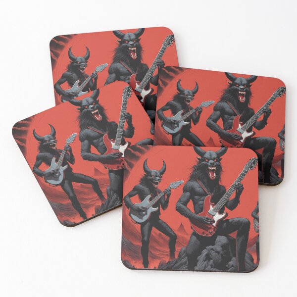 Item preview, Guitar-Strumming Demons and Wolves Converge designed and sold by CaelumRaven.