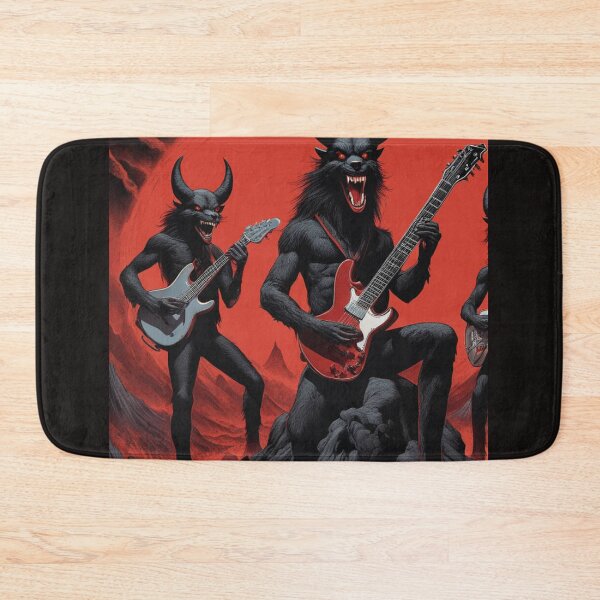 Item preview, Guitar-Strumming Demons and Wolves Converge designed and sold by CaelumRaven.