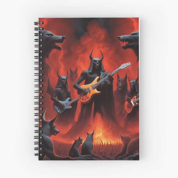 Item preview, Demons and Wolves Rocking Out with Guitars designed and sold by CaelumRaven.
