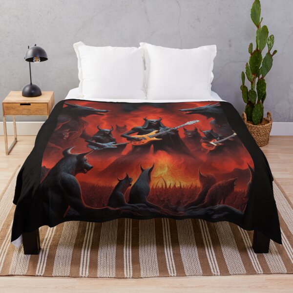 Item preview, Demons and Wolves Rocking Out with Guitars designed and sold by CaelumRaven.