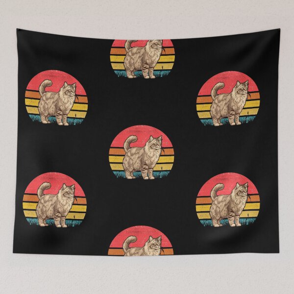 Item preview, American Bobtail Cat Vintage Retro Sunset designed and sold by rafaeltto.