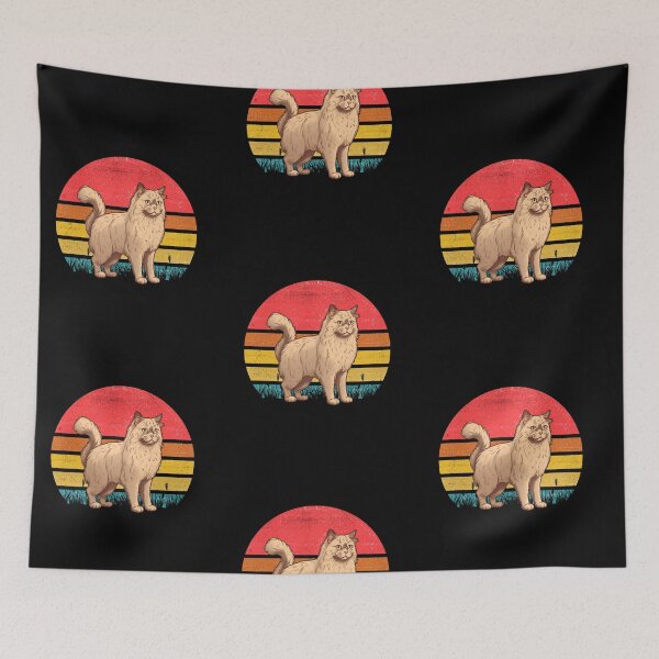 Item preview, American Curl Cat Vintage Retro Sunset designed and sold by rafaeltto.
