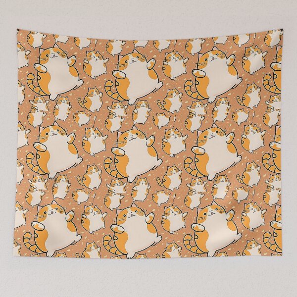 Item preview, Adorable Cat Artistry Seamless Pattern designed and sold by AlienSkinEyes.