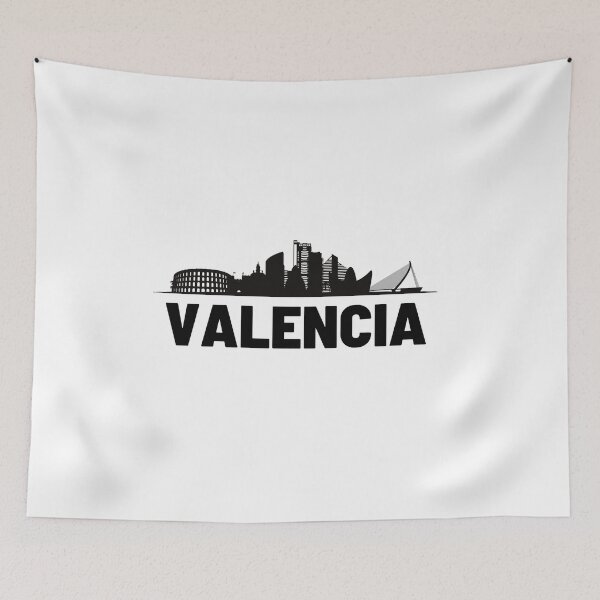 Item preview, Valencia skyline silhouette illustation designed and sold by DeluxBee.