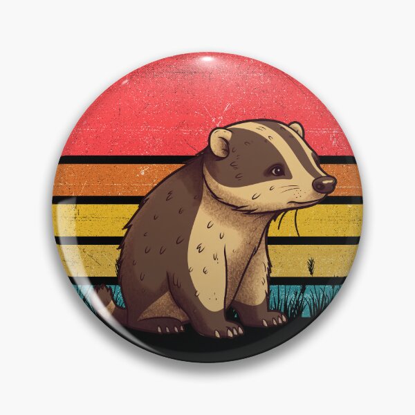 Aperçu de l'œuvre Badger Vintage Retro Sunset créée et vendue par rafaeltto.