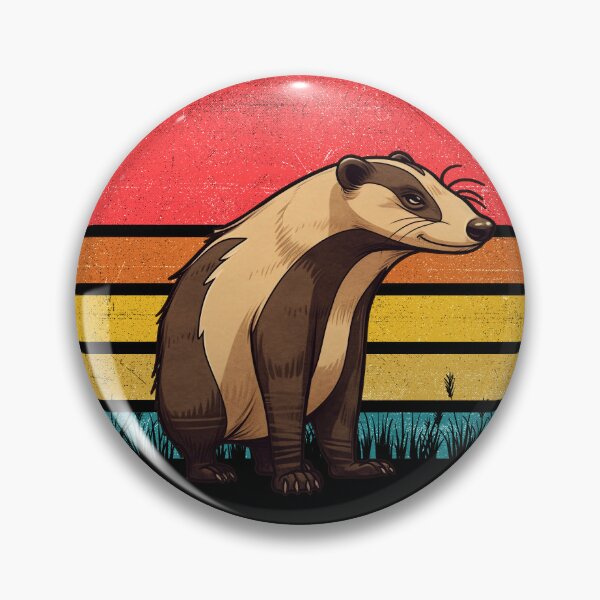 Aperçu de l'œuvre Badger Vintage Retro Sunset créée et vendue par rafaeltto.