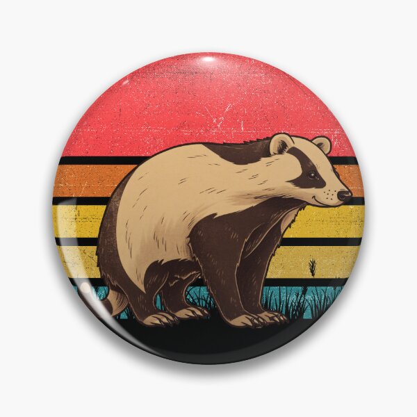 Aperçu de l'œuvre Badger Vintage Retro Sunset créée et vendue par rafaeltto.