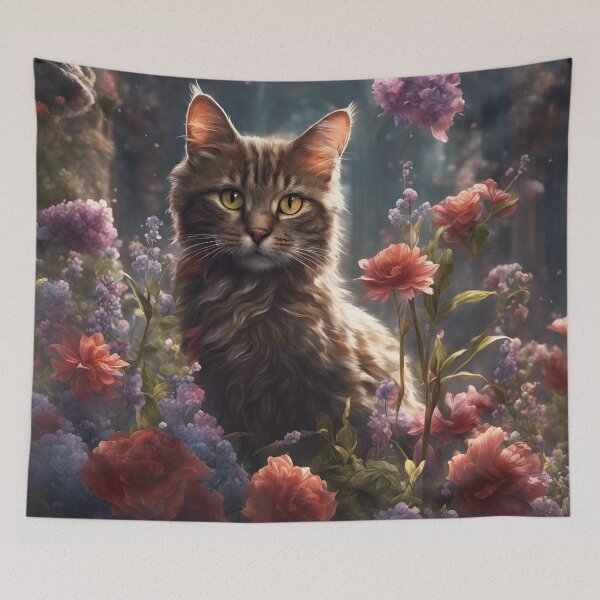 Item preview, A kitten in the flowers designed and sold by Dani-68.