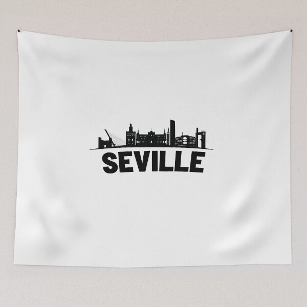 Item preview, seville skyline silhouette illustation designed and sold by DeluxBee.
