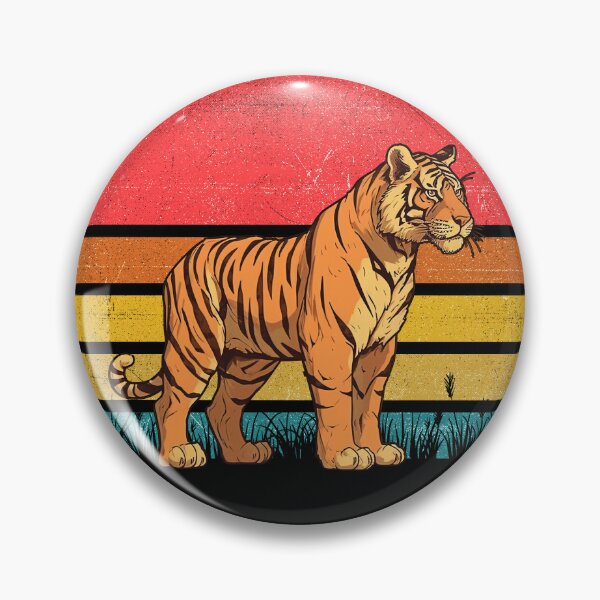 Item preview, Bengal Tiger Vintage Retro Sunset designed and sold by rafaeltto.
