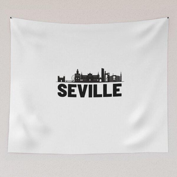 Item preview, seville skyline silhouette illustation designed and sold by DeluxBee.
