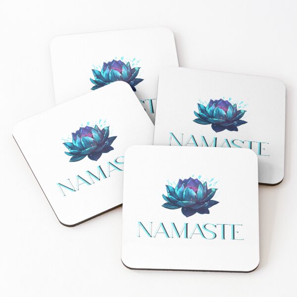 Item preview, Namaste. Namaste. Blue lotus with writing. Printing for print, label, sticker, blank for designer designed and sold by Anastasiia Yurevych.