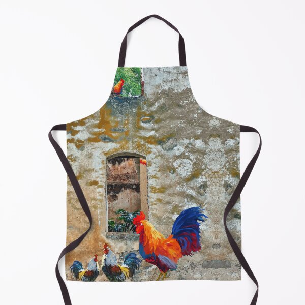 Item preview, Abstract Colorful Roosters on Rustic Background designed and sold by minkymoodesigns.