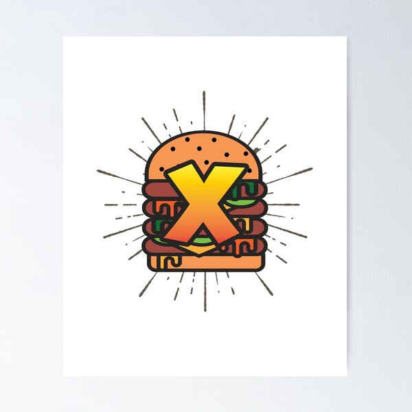 Item preview, Monogram X Juicy Cheeseburger designed and sold by simplymonogram.