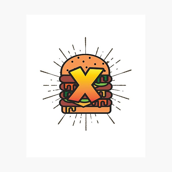 Item preview, Monogram X Juicy Cheeseburger designed and sold by simplymonogram.