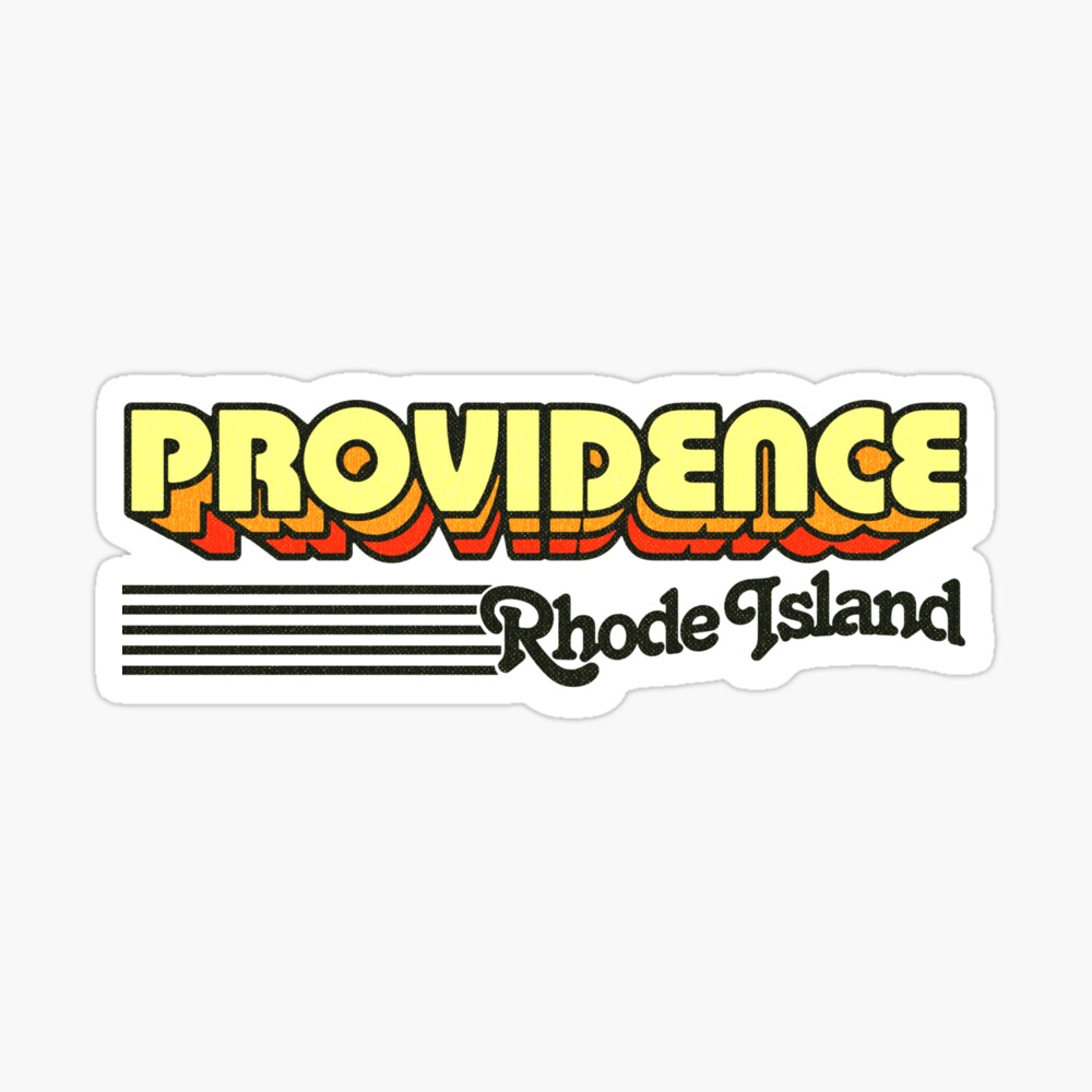 Providence, Rhode Island | Retro Stripes Sticker