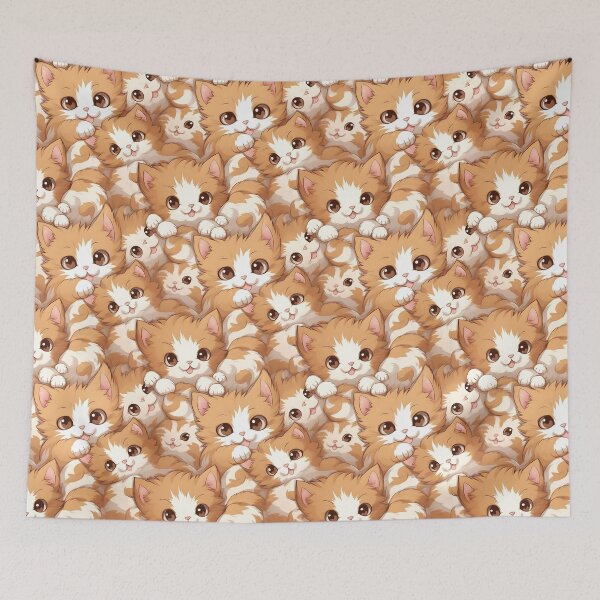 Item preview, Adorable Cat Artistry Seamless Pattern designed and sold by AlienSkinEyes.