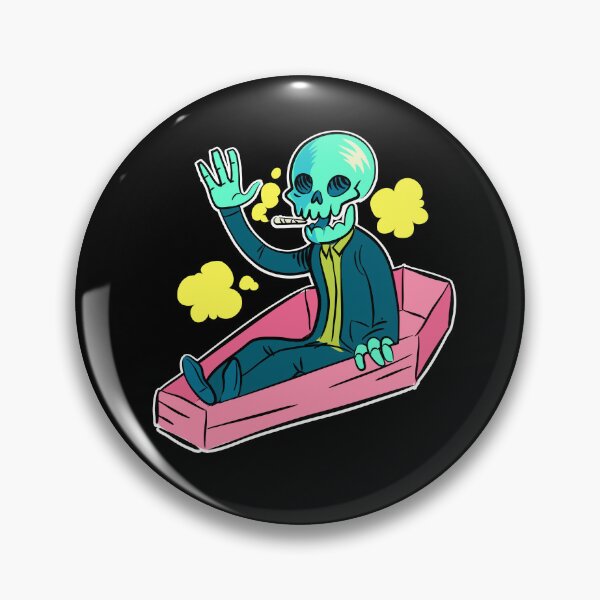 Item preview, Skeleton Smoking Weed In A Coffin (Large Version) designed and sold by DaFkApparel.