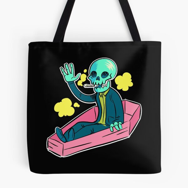 Item preview, Skeleton Smoking Weed In A Coffin (Large Version) designed and sold by DaFkApparel.