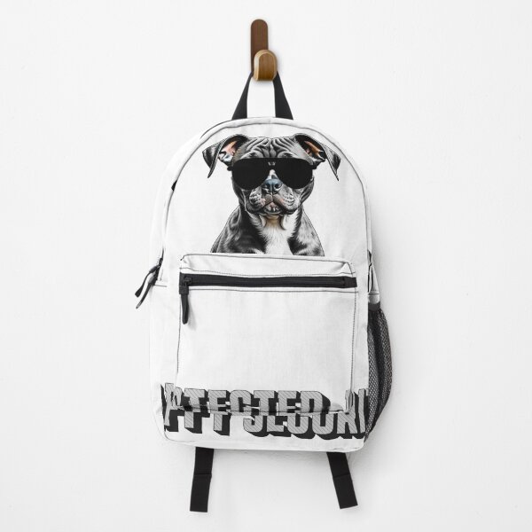 Item preview, Protected by Staffy Security! Black Staffy designed and sold by LighterLifeLove.