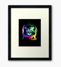 Astronaut Katze Gerahmtes Wandbild